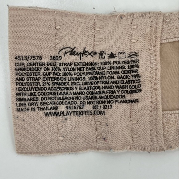 Playtex 36DD Nude Embroidered Underwire Bra - Picture 8 of 8